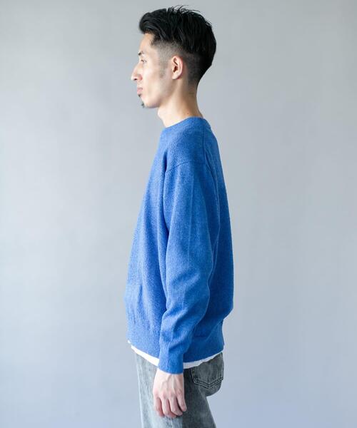 URBAN RESEARCH DOORS(アーバンリサーチドアーズ)の「ミニブークレ クルーネックニット(ニット/セーター・メンズ・ブラック/ブラウン/ブルー・MEDIUM/LARGE)」の11枚目の写真