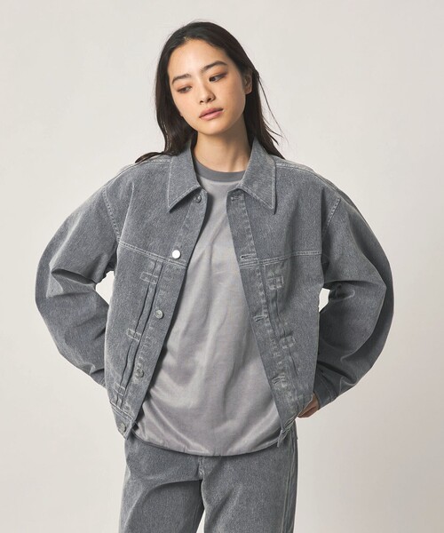 CITEN(シテン)の「<CITEN>ベロアライクデニムジャケット(デニムジャケット・レディース・ライトブルー・S/M)」の2枚目の写真