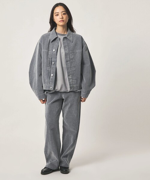 CITEN(シテン)の「<CITEN>ベロアライクデニムジャケット(デニムジャケット・レディース・ライトブルー・S/M)」の3枚目の写真