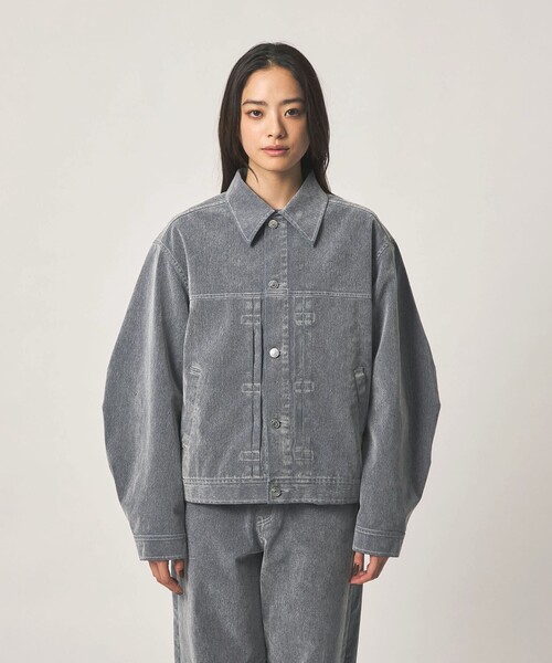 CITEN(シテン)の「<CITEN>ベロアライクデニムジャケット(デニムジャケット・レディース・ライトブルー・S/M)」の4枚目の写真