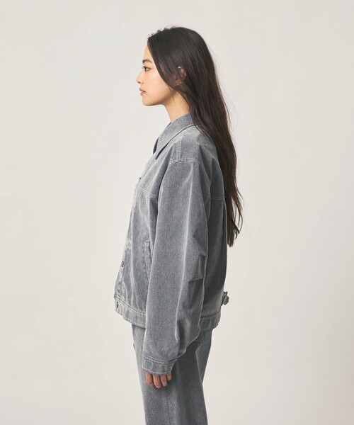 CITEN(シテン)の「<CITEN>ベロアライクデニムジャケット(デニムジャケット・レディース・ライトブルー・S/M)」の5枚目の写真