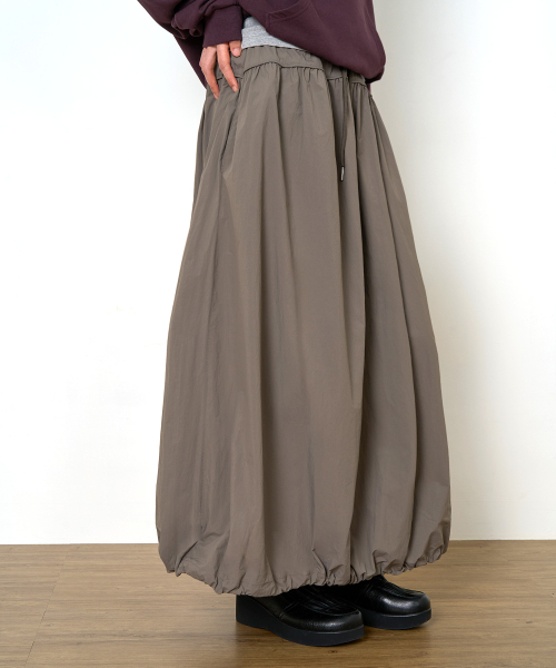 TOFFEE WOMEN(トフィーウィメン)の「Wマキシバルーンスカート (モカ)(スカート・レディース・その他・SMALL/MEDIUM)」の1枚目の写真