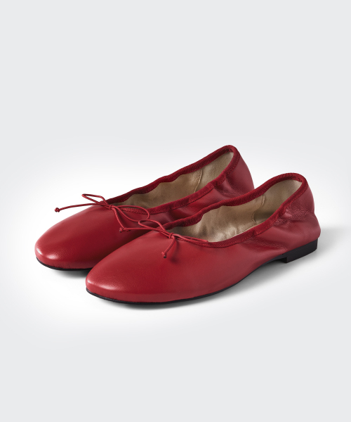 MUSINSA STANDARD WOMAN（ムシンサスタンダードウーマン）の「ウィメンズシャーリングバレリーナフラットシューズ[レッド]（バレエシューズ・レディース・その他・23cm/23.5cm/24cm/24.5cm/25cm）」の2枚目の写真