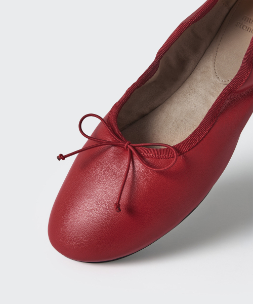 MUSINSA STANDARD WOMAN（ムシンサスタンダードウーマン）の「ウィメンズシャーリングバレリーナフラットシューズ[レッド]（バレエシューズ・レディース・その他・23cm/23.5cm/24cm/24.5cm/25cm）」の6枚目の写真