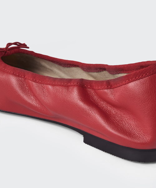 MUSINSA STANDARD WOMAN（ムシンサスタンダードウーマン）の「ウィメンズシャーリングバレリーナフラットシューズ[レッド]（バレエシューズ・レディース・その他・23cm/23.5cm/24cm/24.5cm/25cm）」の7枚目の写真