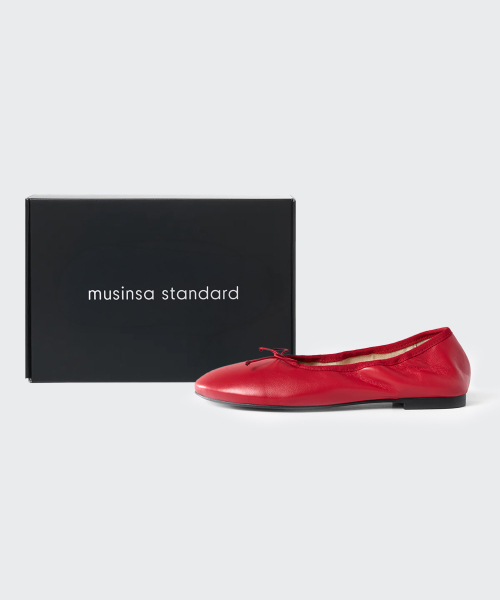 MUSINSA STANDARD WOMAN（ムシンサスタンダードウーマン）の「ウィメンズシャーリングバレリーナフラットシューズ[レッド]（バレエシューズ・レディース・その他・23cm/23.5cm/24cm/24.5cm/25cm）」の9枚目の写真