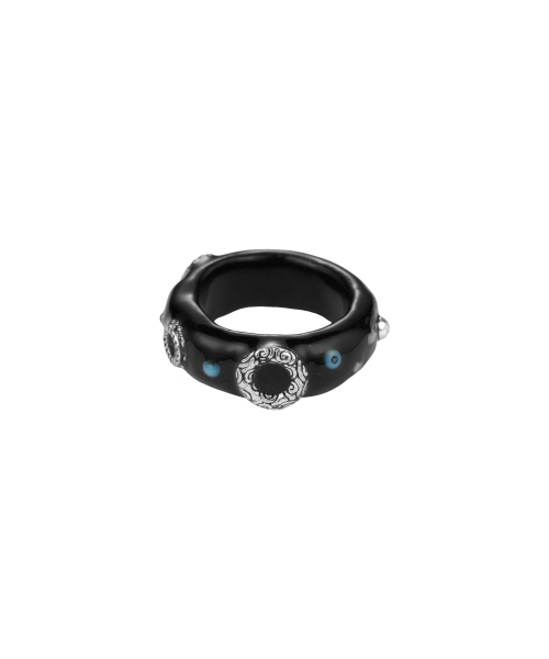 NFF（エヌエフエフ）の「オラクルリング ブラック（リング・レディース・その他・10号/12号/8号/16号/14号/18号/20号/2号/6号/4号/22号）」の2枚目の写真