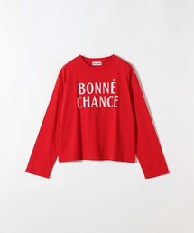 TRICOMER:〈洗濯機可能〉ロゴ プリント ロングスリーブ TEE