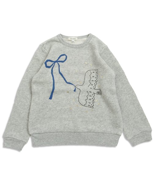 Seraph（セラフ）の「6色3柄トレーナー（スウェット・キッズ・キナリ/ネイビー/グレー/サーモンピンク/グリーン/アイボリー・95/110/130/90/100/120/80/140）」の4枚目の写真