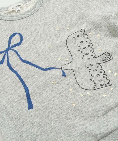 Seraph（セラフ）の「6色3柄トレーナー（スウェット・キッズ・キナリ/ネイビー/グレー/サーモンピンク/グリーン/アイボリー・95/110/130/90/100/120/80/140）」の21枚目の写真