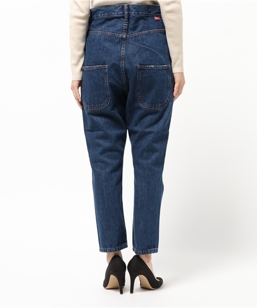 RODEO CROWNS WIDE BOWL（ロデオクラウンズワイドボウル）の「LOOSE サルエルパンツ（デニムパンツ・レディース・ダークブルー・X-SMALL/SMALL/MEDIUM）」の4枚目の写真