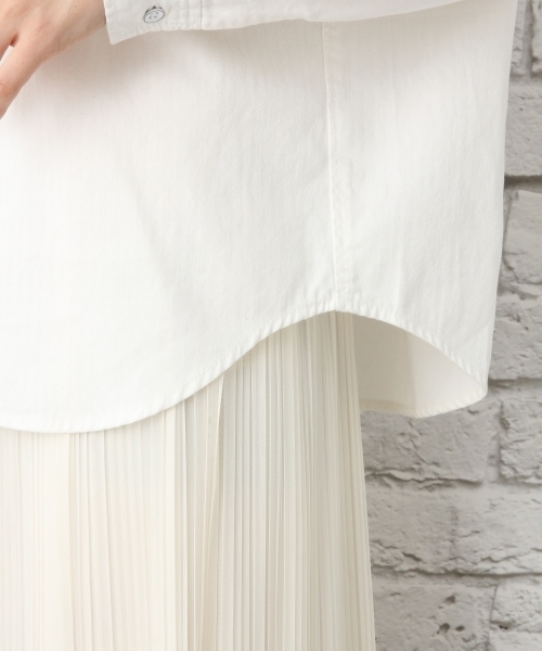 LEPSIM(レプシィム)の「オーバーサイズシャツLS 739456(シャツ/ブラウス・レディース・カーキ/オフホワイト/ブルー・FREE)」の8枚目の写真