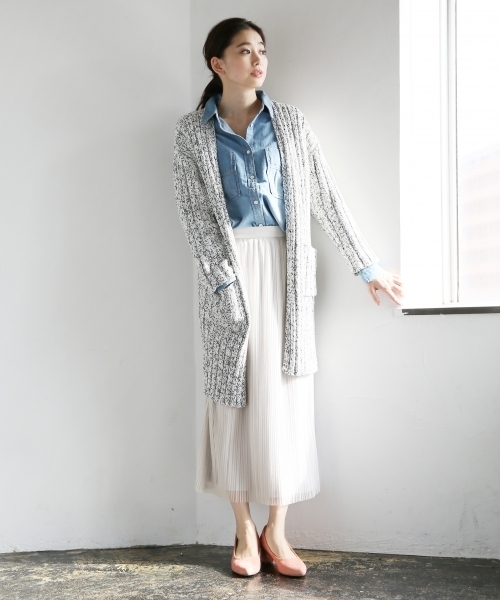 LEPSIM(レプシィム)の「オーバーサイズシャツLS 739456(シャツ/ブラウス・レディース・カーキ/オフホワイト/ブルー・FREE)」の7枚目の写真