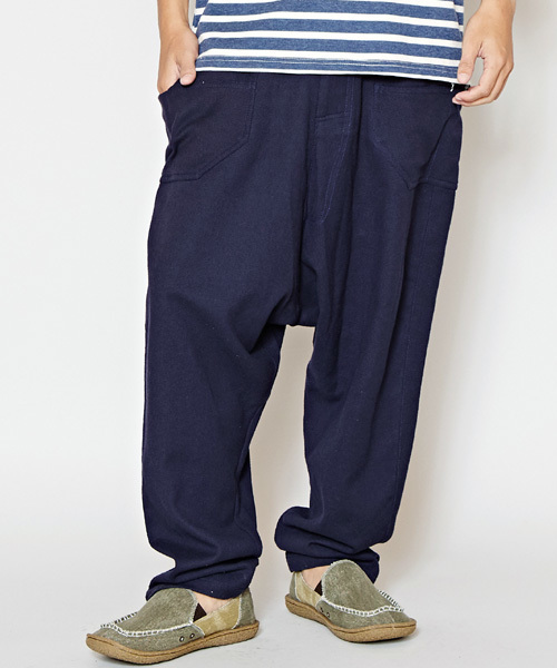 チャイハネ(チャイハネ)の「【チャイハネ】カラーMEN'Sサルエルパンツ(その他パンツ・メンズ・ブラック/カーキ/ライトブラウン/ホワイト/ネイビー/グリーン/マスタード/ワイン/オレンジ/オフホワイト・FREE)」の8枚目の写真