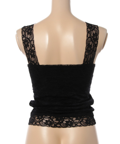 mysty woman(ミスティウーマン)の「ストレッチスカラップカップインタンクトップ(タンクトップ・レディース・オフホワイト/ピンク/サックスブルー/ブラック/パープル・FREE)」の7枚目の写真