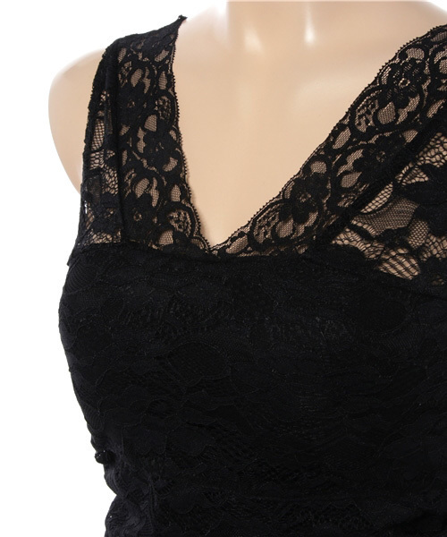 mysty woman(ミスティウーマン)の「ストレッチスカラップカップインタンクトップ(タンクトップ・レディース・オフホワイト/ピンク/サックスブルー/ブラック/パープル・FREE)」の8枚目の写真