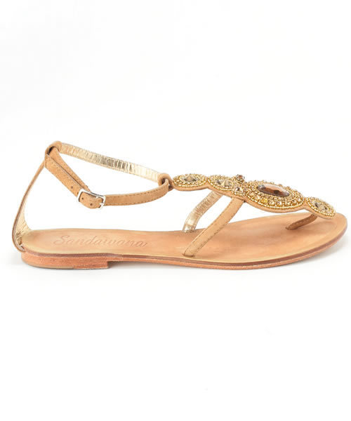 FIGARO Paris（フィガロパリ）の「SANDAWANA　4STONEトングサンダル（サンダル・レディース・キャメル・35/36/37）」の2枚目の写真