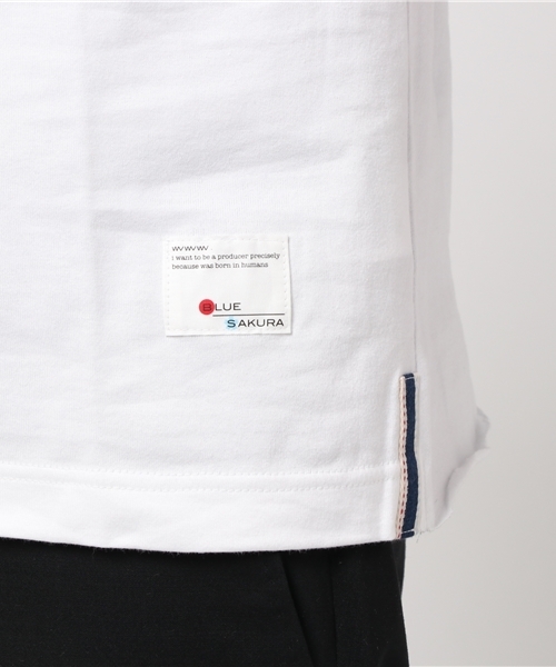 BLUE SAKURA（ブルーサクラ）の「CUTOFF T-SHIRT（Tシャツ/カットソー・メンズ・グレー/ネイビー/ホワイト・3/2/1/4）」の8枚目の写真