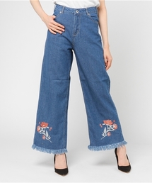 earth music&ecology | ・8.0ozデニム刺繍パンツ(デニムパンツ)