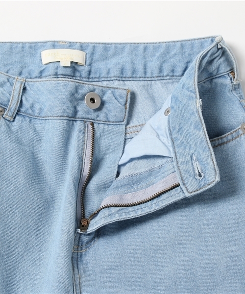 earth music&ecology（アースミュージックアンドエコロジー）の「・8.0ozデニム刺繍パンツ（デニムパンツ・レディース・ライトインディゴブルー/インディゴブルー・L/S/M）」の10枚目の写真