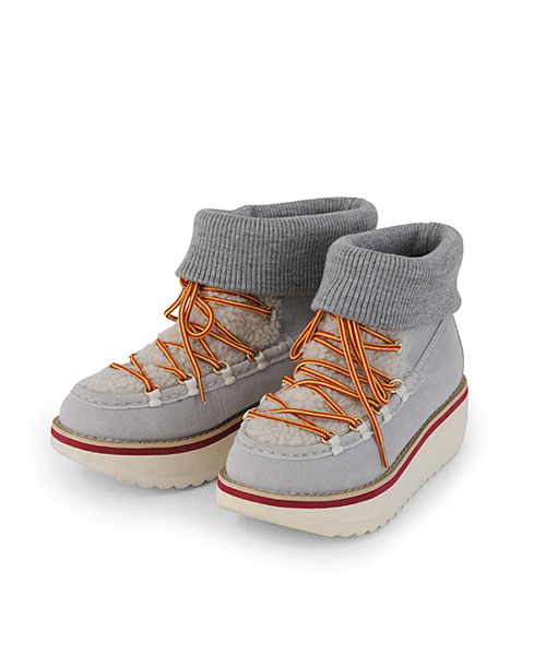 mercibeaucoup,（メルシーボークー）の「アツマウンテンブー（ブーツ・レディース・ライトグレー/ブラック・0/01/02/03/04）」の6枚目の写真