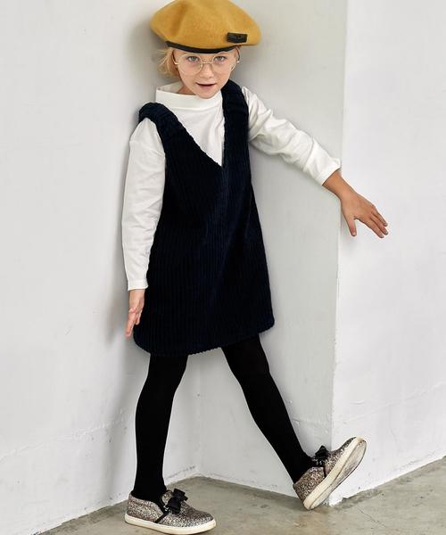 green label relaxing（グリーンレーベルリラクシング）の「GLRベレー ◆（ハンチング/ベレー帽・キッズ・ホワイト/マスタード・52cm/54cm）」の6枚目の写真