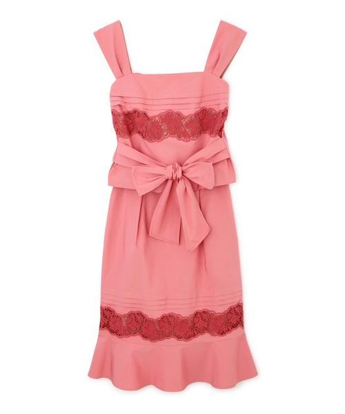 JILL by JILL STUART(ジルバイジルスチュアート)の「◆タック ブロッキングレース(ワンピース・レディース・イエロー/ピンク・SMALL/MEDIUM)」の8枚目の写真