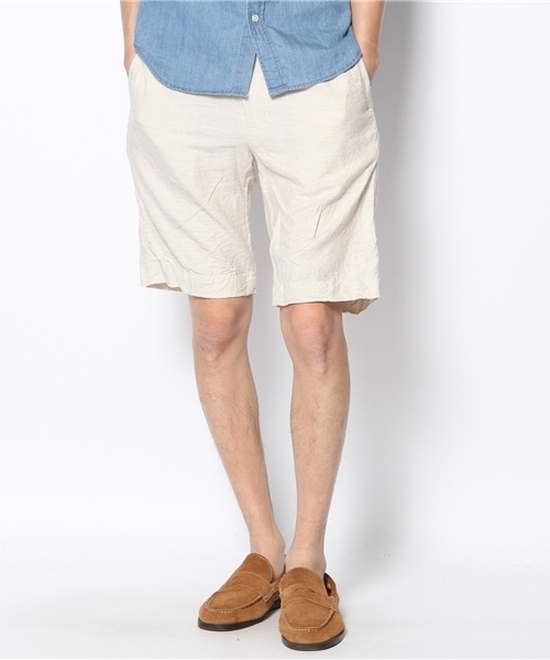 CIAOPANIC(チャオパニック)の「《WEB限定SALE価格》【Ciaopanic】ネルツイルワークショーツ(その他パンツ・メンズ・アイボリー/グレー/ブルー・SMALL/MEDIUM/LARGE)」の2枚目の写真