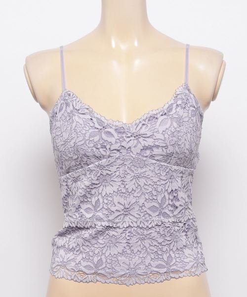 WEGO（ウィゴー）の「WEGO/カップインレースキャミソール（キャミソール・レディース・アイボリー/ライトパープル/ライトピンク/ブラック/ホワイト/マスタード/ダークオレンジ・LARGE/MEDIUM）」の4枚目の写真