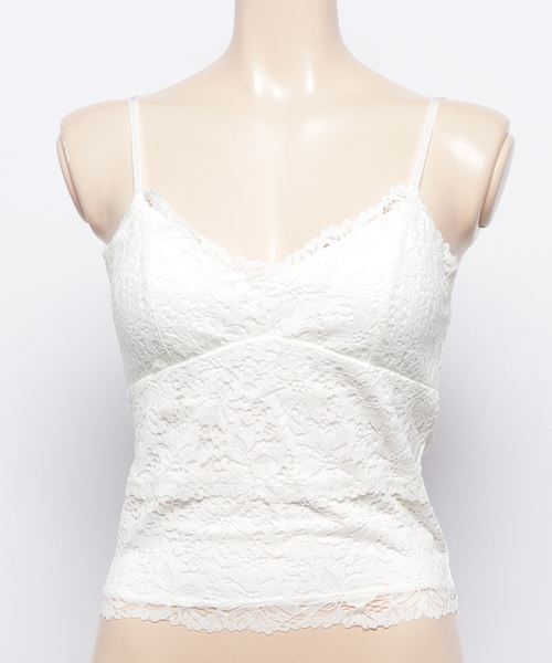 WEGO（ウィゴー）の「WEGO/カップインレースキャミソール（キャミソール・レディース・アイボリー/ライトパープル/ライトピンク/ブラック/ホワイト/マスタード/ダークオレンジ・LARGE/MEDIUM）」の2枚目の写真