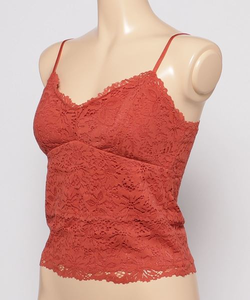 WEGO（ウィゴー）の「WEGO/カップインレースキャミソール（キャミソール・レディース・アイボリー/ライトパープル/ライトピンク/ブラック/ホワイト/マスタード/ダークオレンジ・LARGE/MEDIUM）」の8枚目の写真