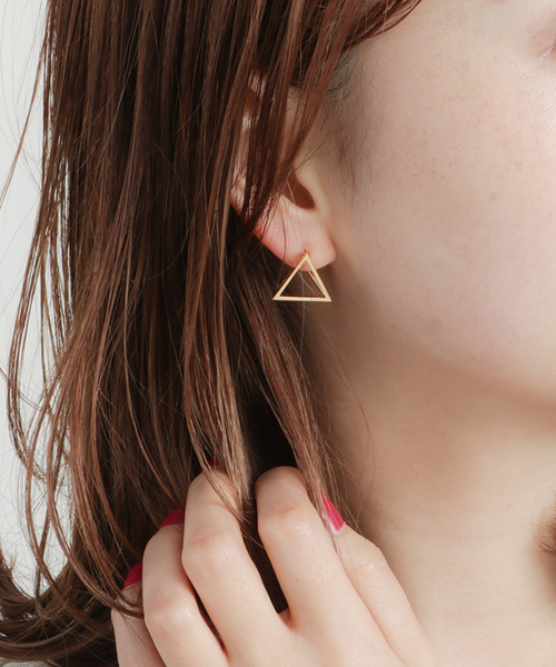 Jouete ジュエッテ の ラップピアス トライアングル ピアス 両耳用 Wear