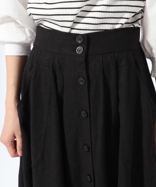 LOWRYS FARM（ローリーズファーム）の「マエボタンフレアスカート 789041（スカート・レディース・ブラック/グリーン/イエロー/ブルー・FREE）」の7枚目の写真