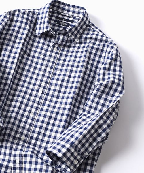 SHIPS（シップス）の「SC: MADE IN JAPAN Herdmans コットン/リネン 7スリーブ シャツ□（シャツ/ブラウス・メンズ・ホワイト/オリーブ/ネイビー/ライトブルー/オレンジ/その他/チャコールグレー/グリーン/コバルトブルー・SMALL/MEDIUM/LARGE/X-LARGE）」の9枚目の写真