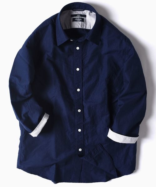 SHIPS（シップス）の「SC: MADE IN JAPAN Herdmans コットン/リネン 7スリーブ シャツ□（シャツ/ブラウス・メンズ・ホワイト/オリーブ/ネイビー/ライトブルー/オレンジ/その他/チャコールグレー/グリーン/コバルトブルー・SMALL/MEDIUM/LARGE/X-LARGE）」の10枚目の写真