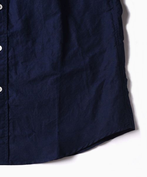 SHIPS（シップス）の「SC: MADE IN JAPAN Herdmans コットン/リネン 7スリーブ シャツ□（シャツ/ブラウス・メンズ・ホワイト/オリーブ/ネイビー/ライトブルー/オレンジ/その他/チャコールグレー/グリーン/コバルトブルー・SMALL/MEDIUM/LARGE/X-LARGE）」の12枚目の写真