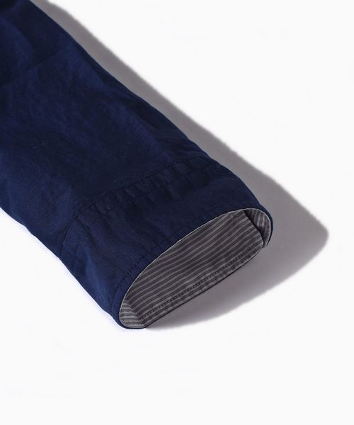 SHIPS（シップス）の「SC: MADE IN JAPAN Herdmans コットン/リネン 7スリーブ シャツ□（シャツ/ブラウス・メンズ・ホワイト/オリーブ/ネイビー/ライトブルー/オレンジ/その他/チャコールグレー/グリーン/コバルトブルー・SMALL/MEDIUM/LARGE/X-LARGE）」の13枚目の写真