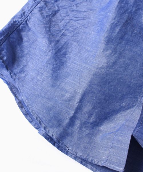 SHIPS（シップス）の「SC: MADE IN JAPAN Herdmans コットン/リネン 7スリーブ シャツ□（シャツ/ブラウス・メンズ・ホワイト/オリーブ/ネイビー/ライトブルー/オレンジ/その他/チャコールグレー/グリーン/コバルトブルー・SMALL/MEDIUM/LARGE/X-LARGE）」の17枚目の写真