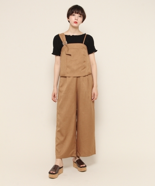 PAGEBOY（ページボーイ）の「シャーリングトップス（Tシャツ/カットソー・レディース・オフホワイト/ブラック/グリーン・FREE）」の6枚目の写真