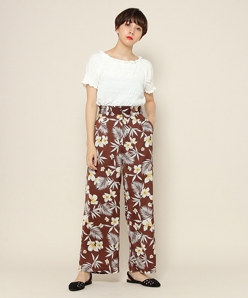 PAGEBOY（ページボーイ）の「シャーリングトップス（Tシャツ/カットソー・レディース・オフホワイト/ブラック/グリーン・FREE）」の16枚目の写真