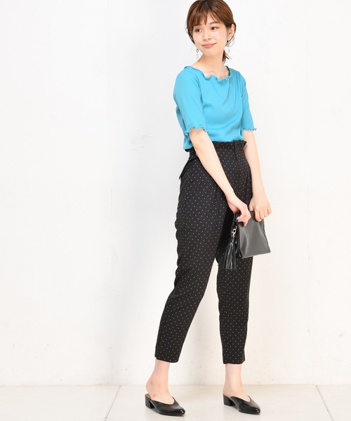natural couture(ナチュラルクチュール)の「メローテレコTシャツ(Tシャツ/カットソー・レディース・ブラック/オフホワイト/ターコイズブルー/ピンクベージュ/その他12/レンガ・FREE)」の15枚目の写真