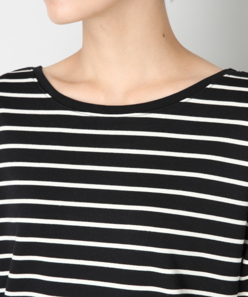 LOWRYS FARM（ローリーズファーム）の「ボーダーウシロアキプルオーバー　813817（Tシャツ/カットソー・レディース・ブラウン/オフホワイト/ブラック・LARGE/MEDIUM）」の9枚目の写真