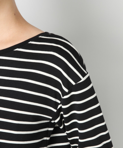 LOWRYS FARM（ローリーズファーム）の「ボーダーウシロアキプルオーバー　813817（Tシャツ/カットソー・レディース・ブラウン/オフホワイト/ブラック・LARGE/MEDIUM）」の10枚目の写真