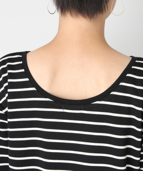 LOWRYS FARM（ローリーズファーム）の「ボーダーウシロアキプルオーバー　813817（Tシャツ/カットソー・レディース・ブラウン/オフホワイト/ブラック・LARGE/MEDIUM）」の13枚目の写真