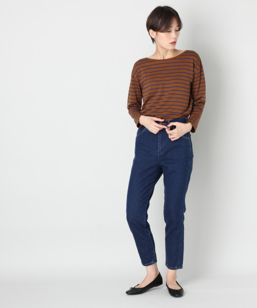 LOWRYS FARM（ローリーズファーム）の「ボーダーウシロアキプルオーバー　813817（Tシャツ/カットソー・レディース・ブラウン/オフホワイト/ブラック・LARGE/MEDIUM）」の17枚目の写真