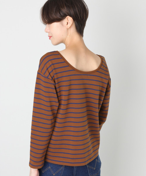 LOWRYS FARM（ローリーズファーム）の「ボーダーウシロアキプルオーバー　813817（Tシャツ/カットソー・レディース・ブラウン/オフホワイト/ブラック・LARGE/MEDIUM）」の19枚目の写真