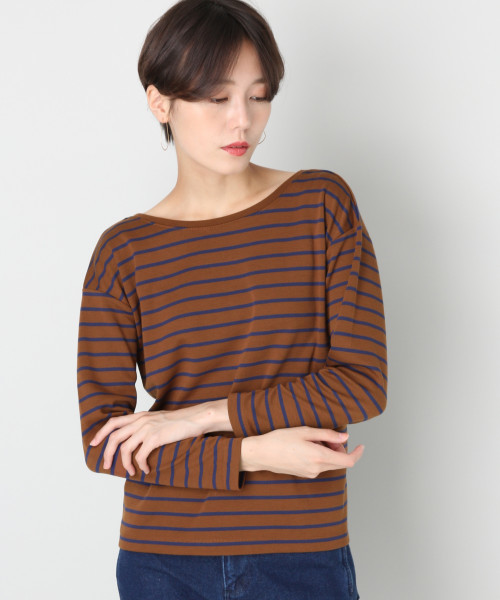 LOWRYS FARM（ローリーズファーム）の「ボーダーウシロアキプルオーバー　813817（Tシャツ/カットソー・レディース・ブラウン/オフホワイト/ブラック・LARGE/MEDIUM）」の20枚目の写真