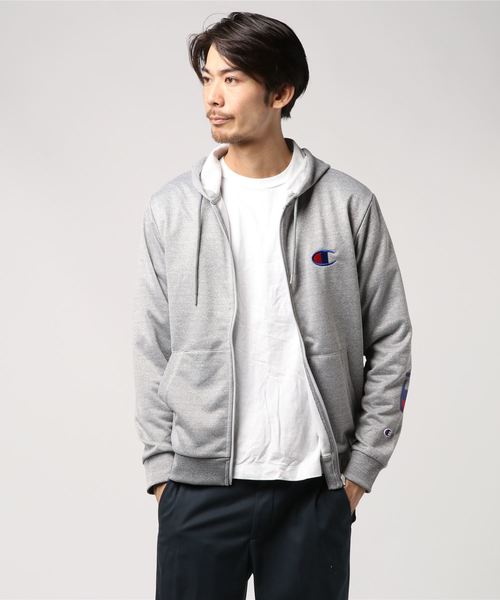 Champion(チャンピオン)の「【Champion/チャンピオン】メンズ TRAINING ジップパーカー(パーカー・メンズ・ホワイト/ブラック/ネイビー/グレー/カーキ/レッド系その他6・MEDIUM/LARGE/X-LARGE/SMALL/XX-LARGE)」の4枚目の写真