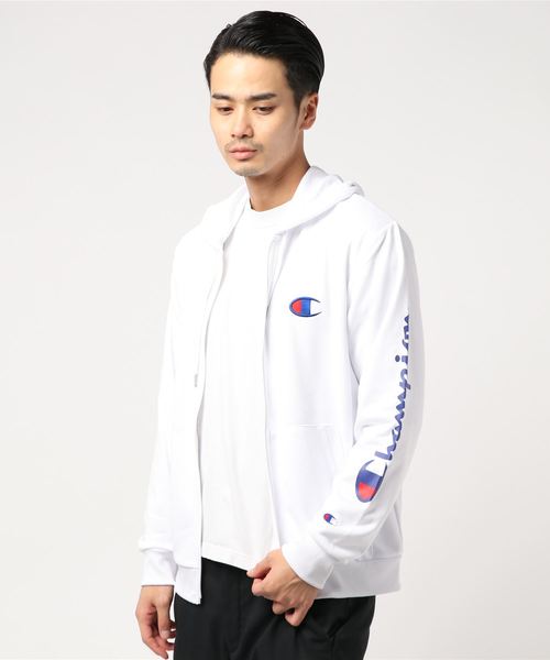 Champion(チャンピオン)の「【Champion/チャンピオン】メンズ TRAINING ジップパーカー(パーカー・メンズ・ホワイト/ブラック/ネイビー/グレー/カーキ/レッド系その他6・MEDIUM/LARGE/X-LARGE/SMALL/XX-LARGE)」の2枚目の写真