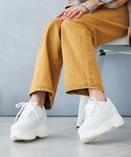 attagirl（アタガール）の「厚底レースアップスニーカー（スニーカー・レディース・ホワイト系その他/ブラック/シルバー/ベージュ/ゼブラ/ホワイト/ピンク/シルバー系その他/ホワイト系その他3/ブラック系その他3/シルバー系その他2・LL/S/M/L/3L）」の15枚目の写真